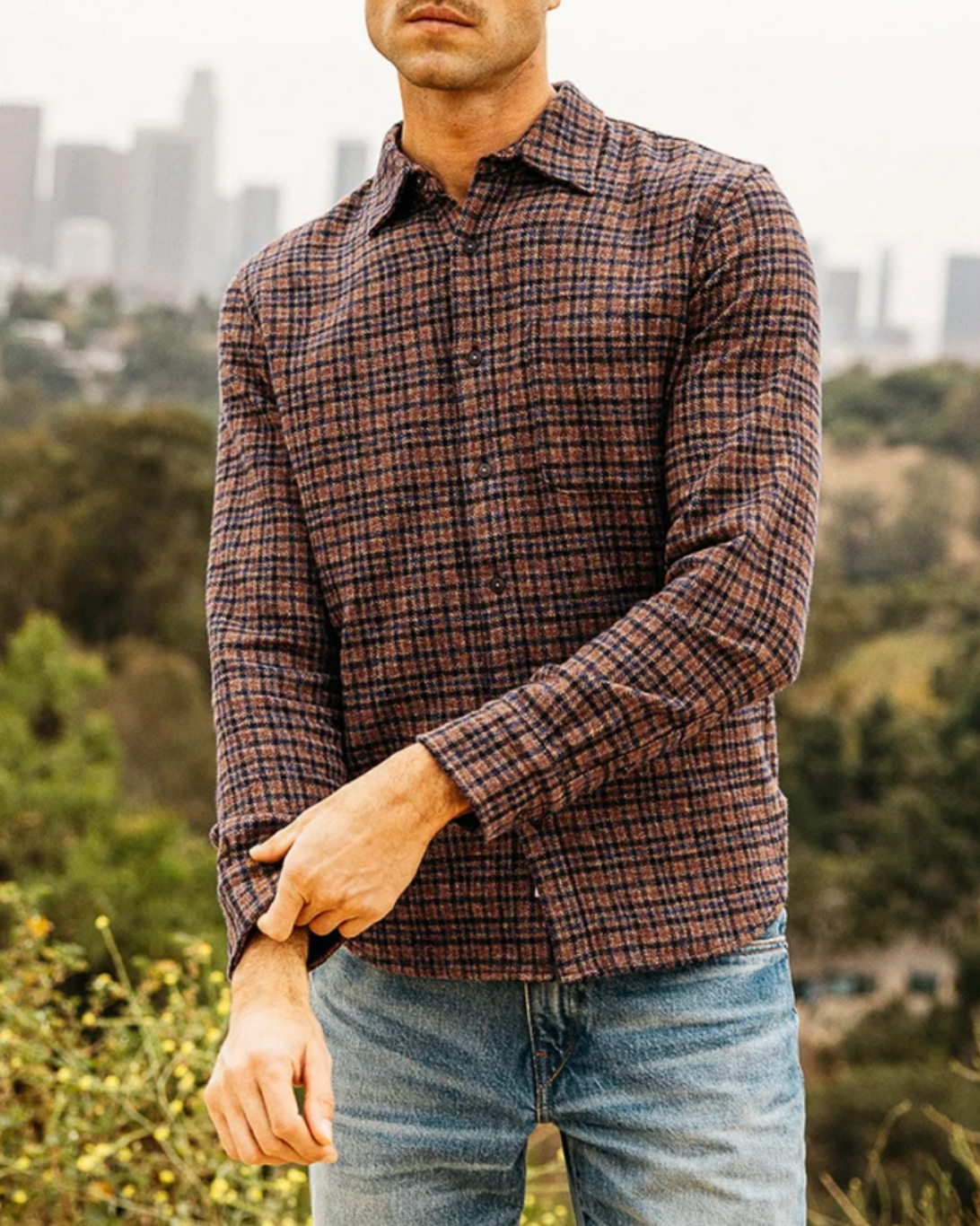 The Ripper Triple Twisted Plaid Shirt | Heritage Brown