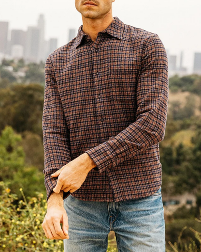 The Ripper Triple Twisted Plaid Shirt | Heritage Brown
