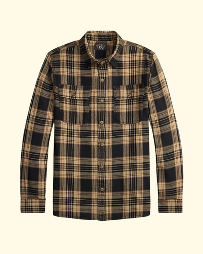Greyson Workshirt | Black Brown Tan
