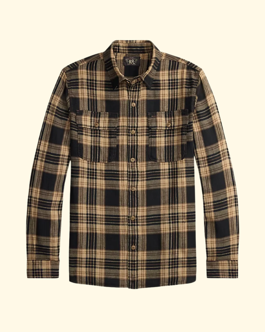 Greyson Workshirt | Black Brown Tan