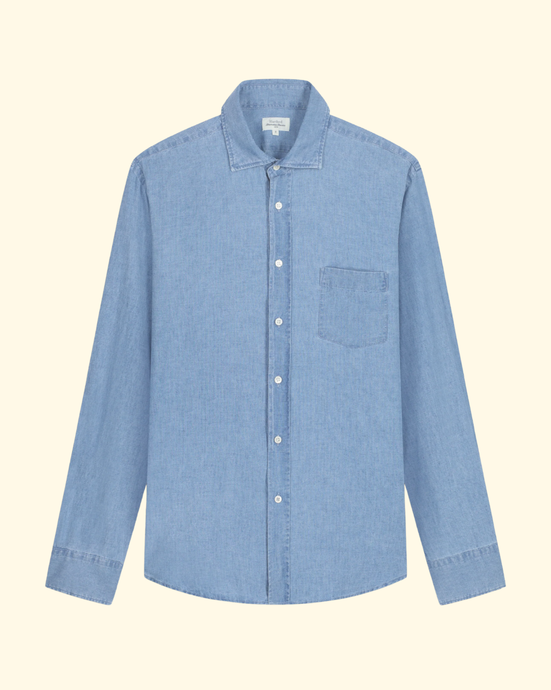 Paul Linen Check Shirt | Light Indigo