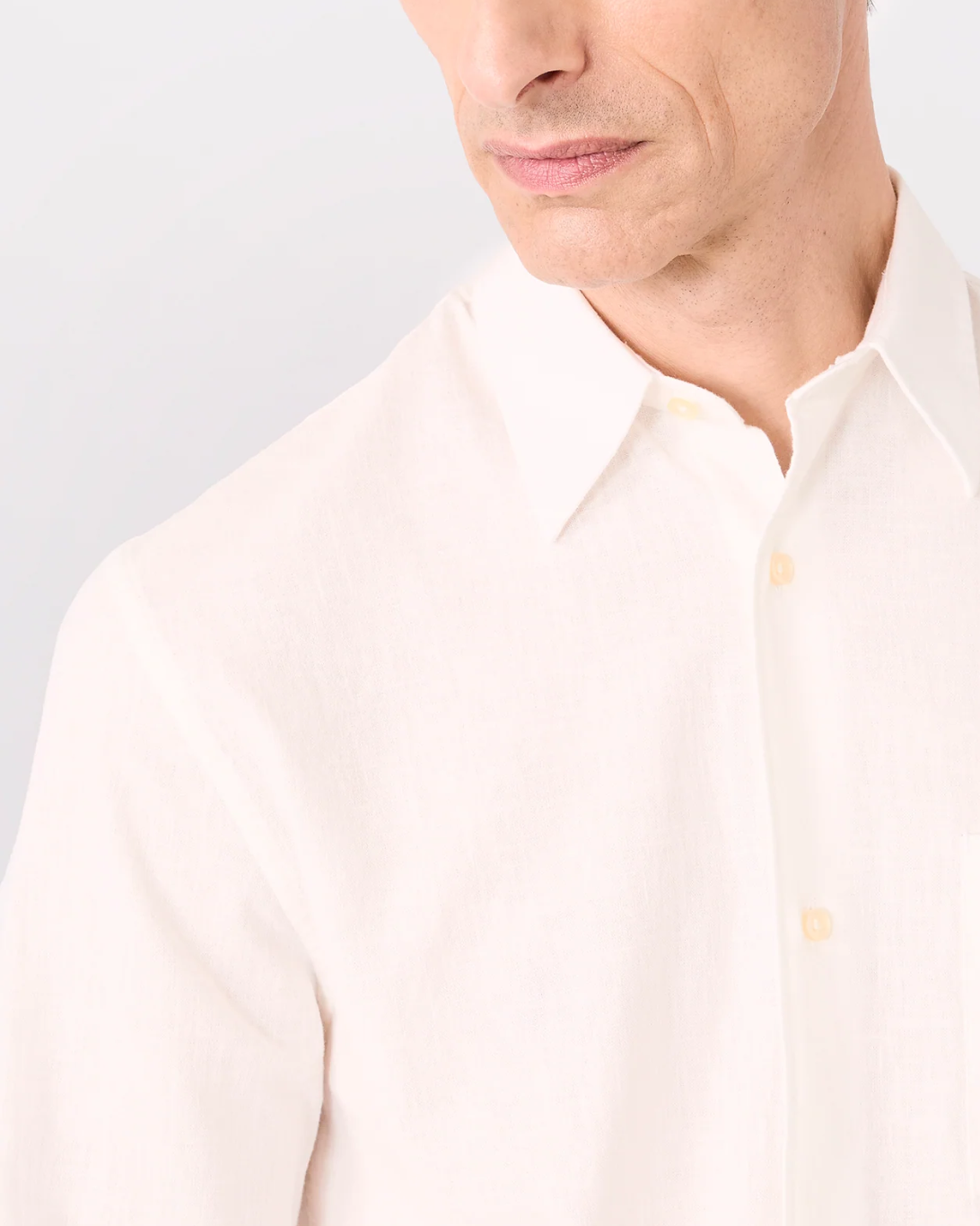 Guido Slub Cotton Shirt | White