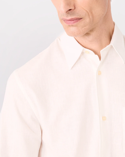 Guido Slub Cotton Shirt | White