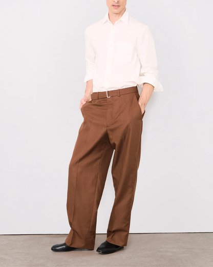 Guido Slub Cotton Shirt | White