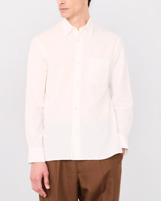 Guido Slub Cotton Shirt | White