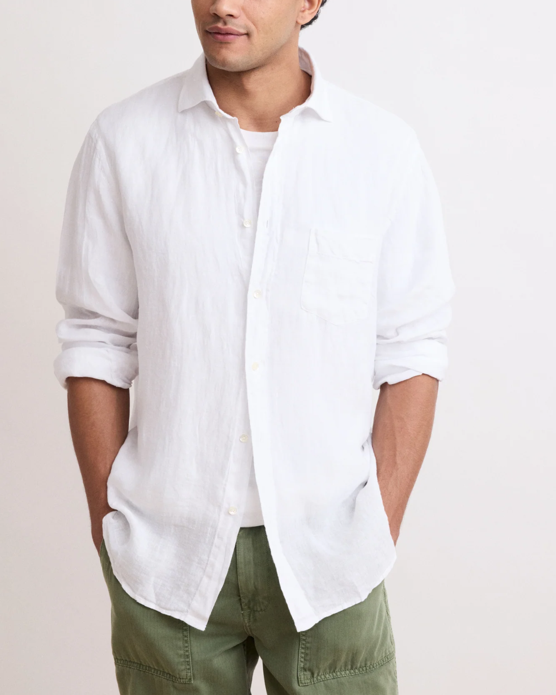 Paul Pat Linen Shirt | White