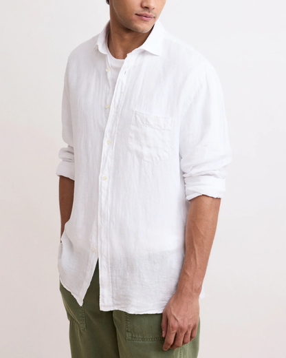Paul Pat Linen Shirt | White