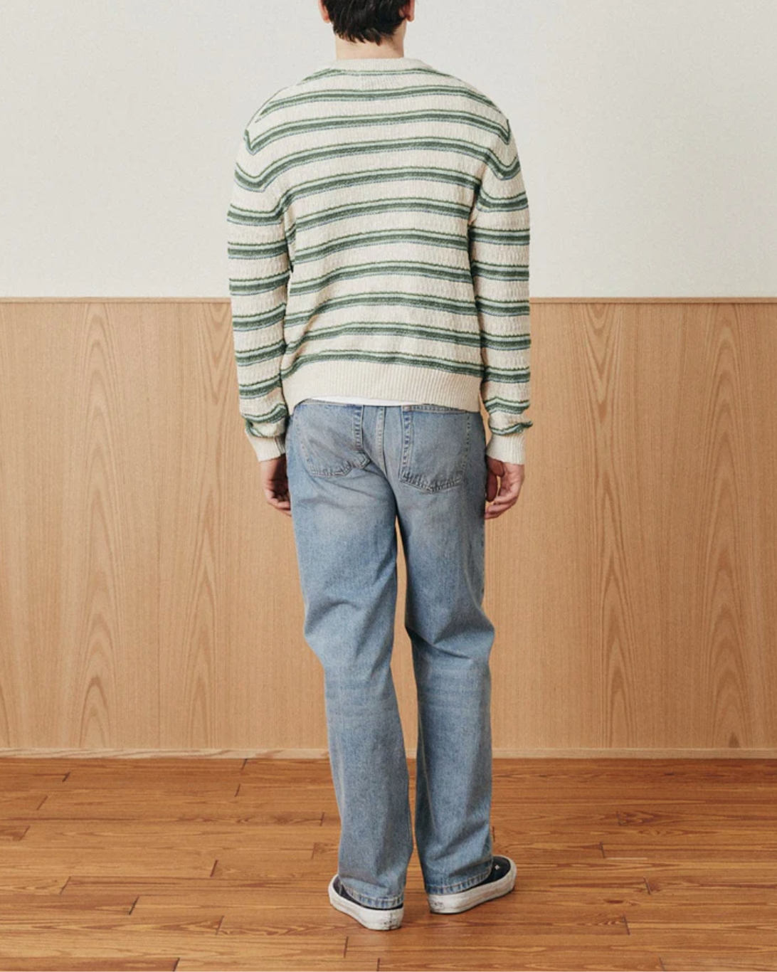 Stripe Linen Crewneck | Natural
