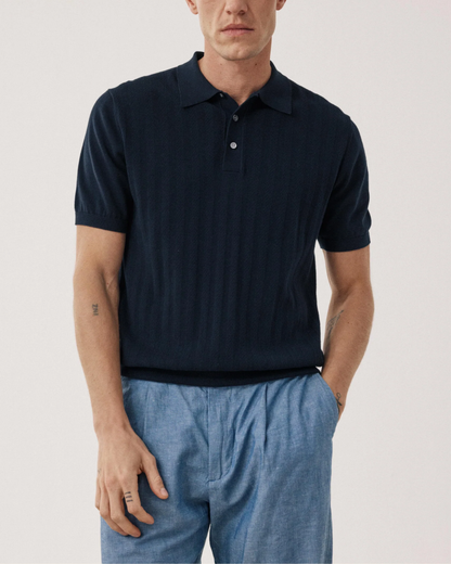 Retro Polo Shirt | Dark Navy