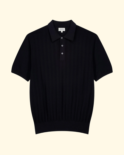 Retro Polo Shirt | Dark Navy