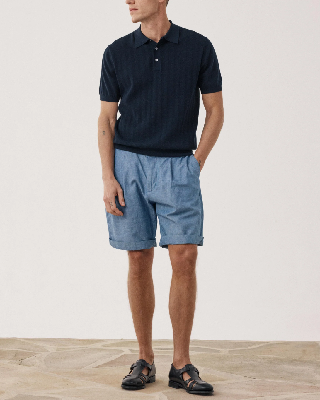 Retro Polo Shirt | Dark Navy