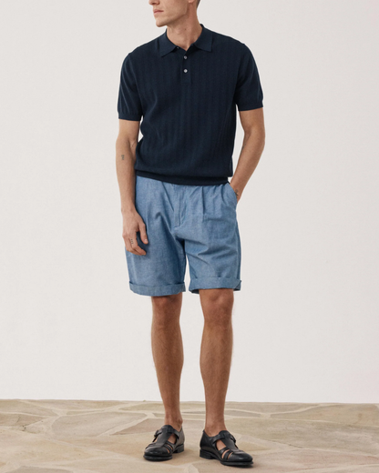 Retro Polo Shirt | Dark Navy