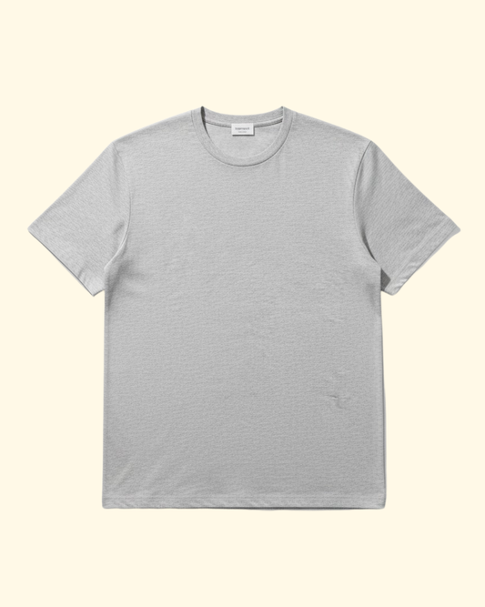 Crew Neck T-Shirt | Grey Melange