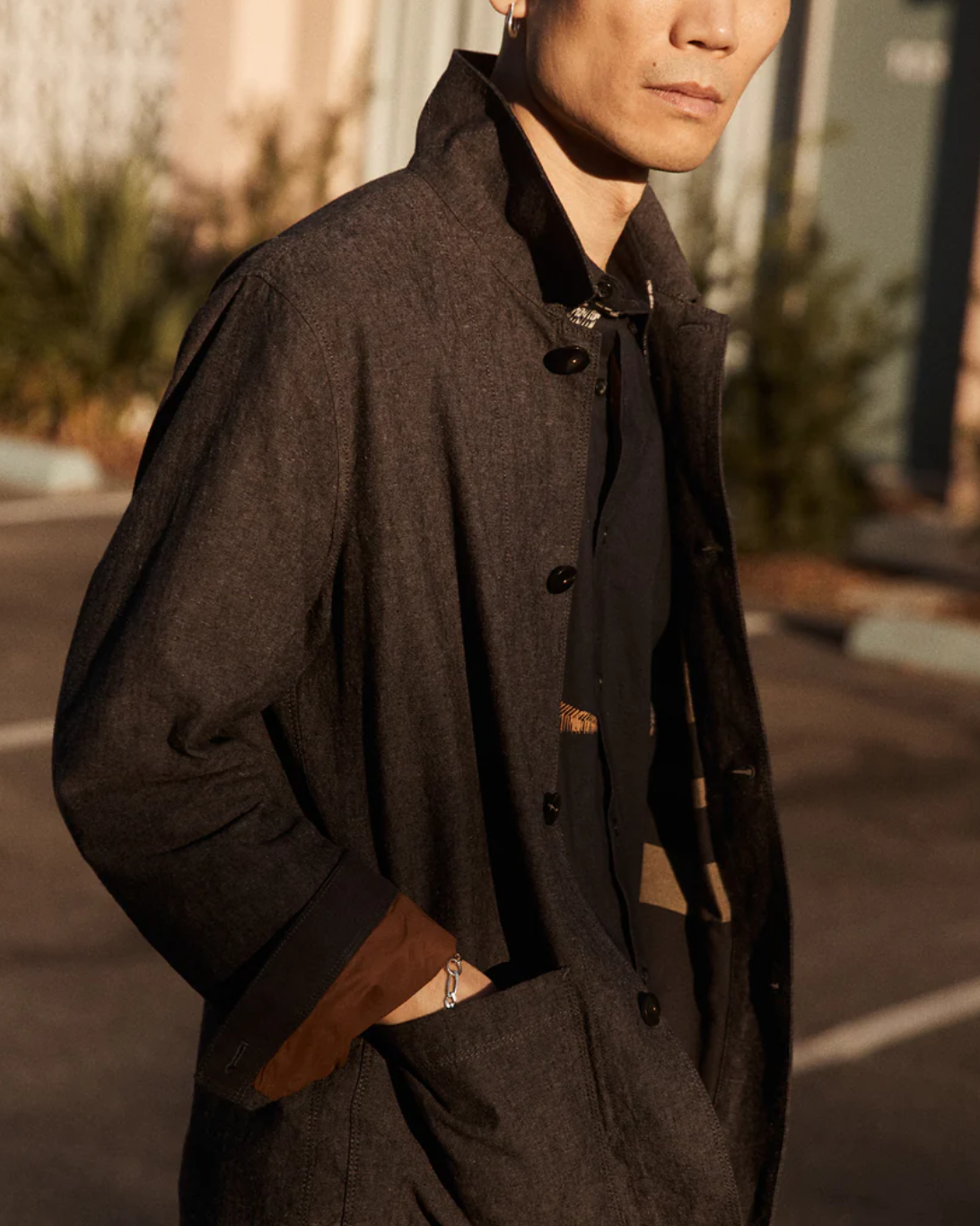 Chambray Chore Jacket | Charcoal
