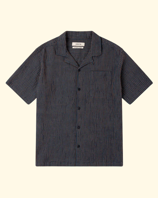 Crammond Japanese Seersucker | Navy Check
