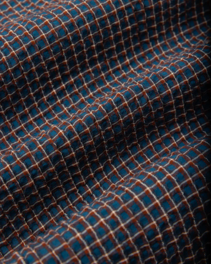 Crammond Japanese Seersucker | Navy Check