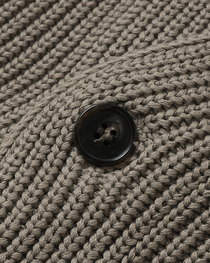 Signature Cotton Button Cardigan | Beige