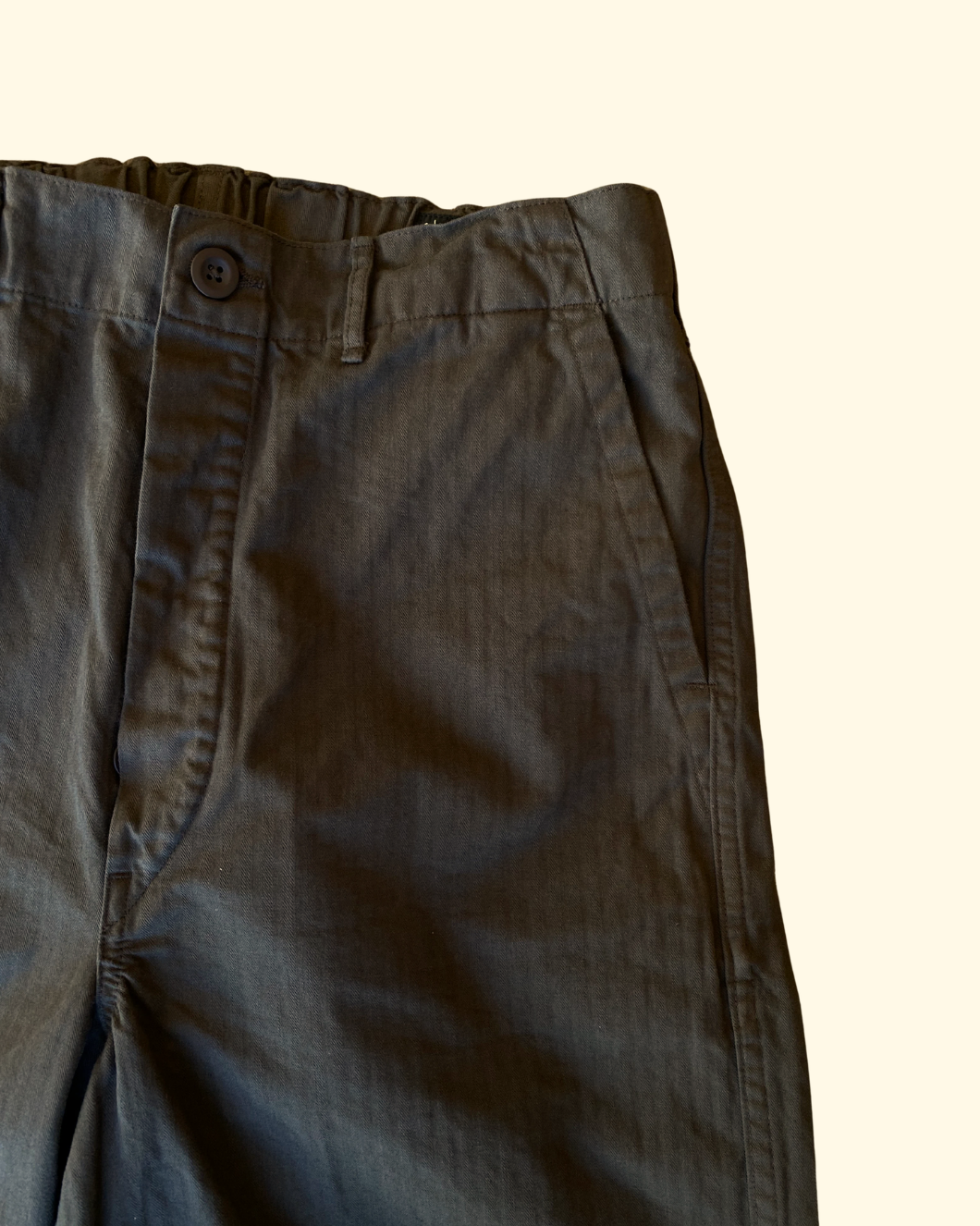 French Work Pant Herringbone Twill | Coffee Brown