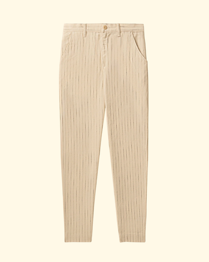 Pilon Cotton Stripe Trouser | Canvas