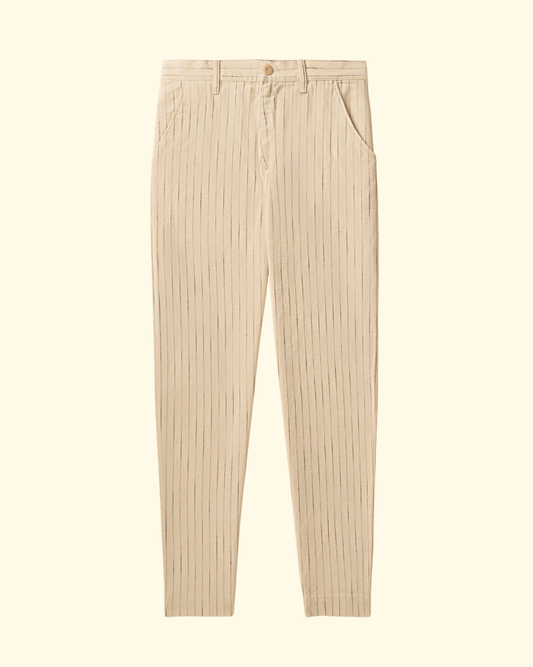 Pilon Cotton Stripe Trouser | Canvas