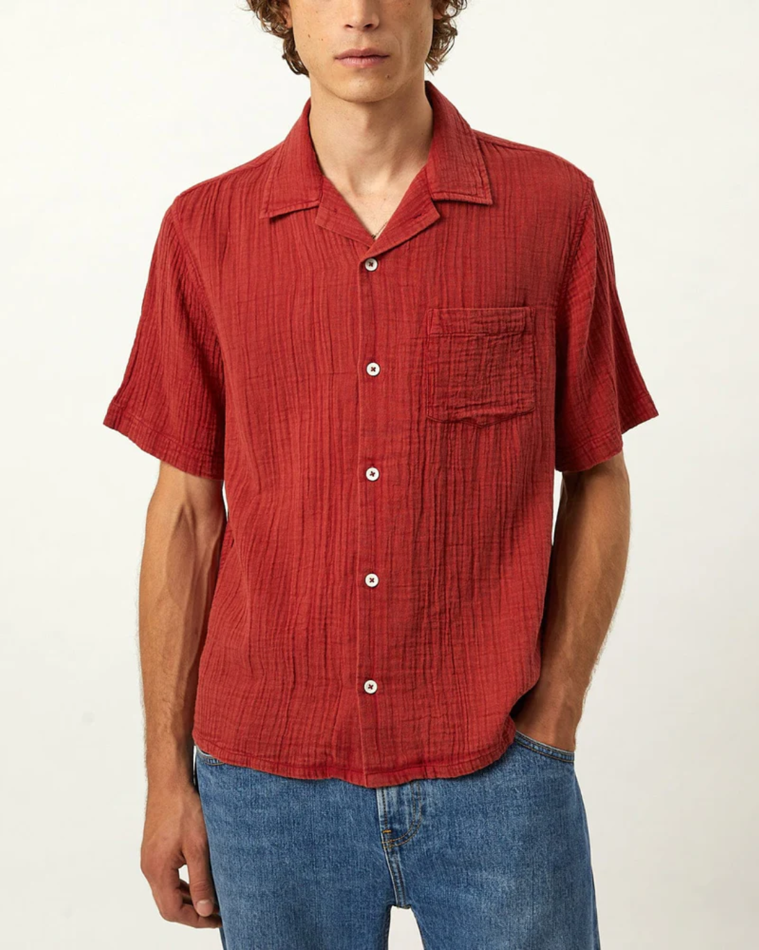 Double Cloth Shirt | Red
