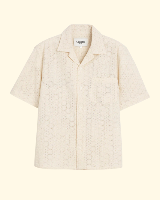 Floral Eyelet Shirt | Natural