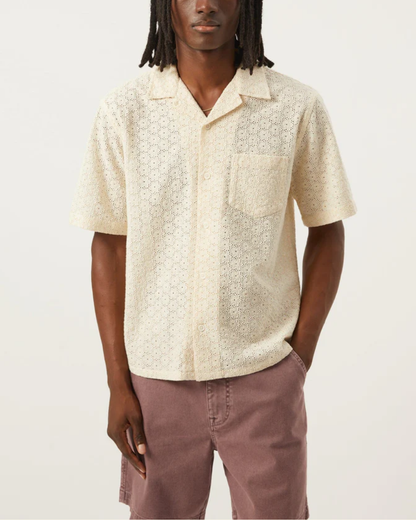 Floral Eyelet Shirt | Natural