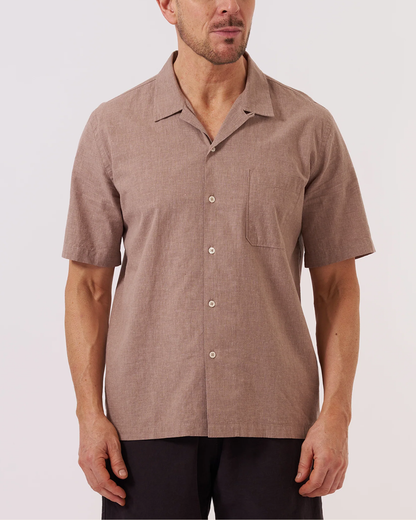 Sido Linen Road Shirt | Brown