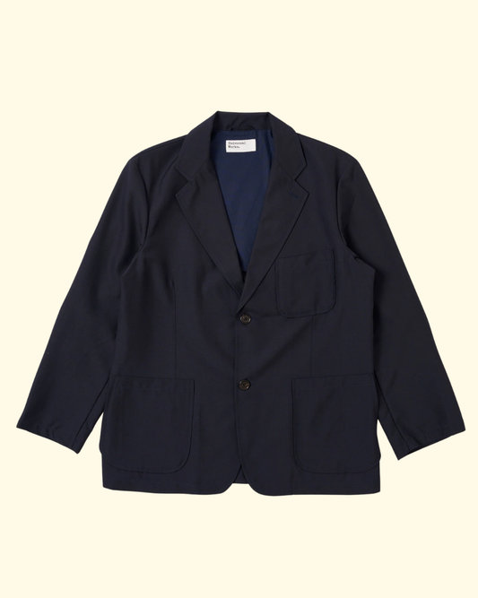 Tropical Suiting Two Button Jacket | Navy