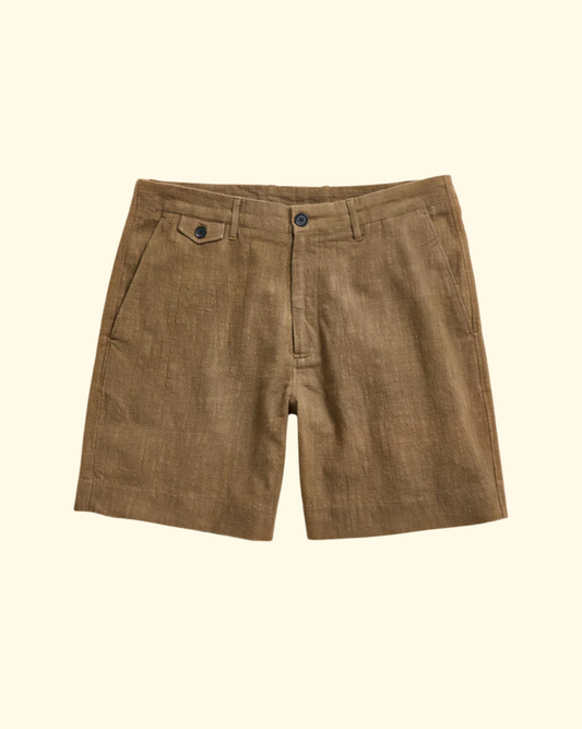 Slub Cotton Moore Short | Moss Green