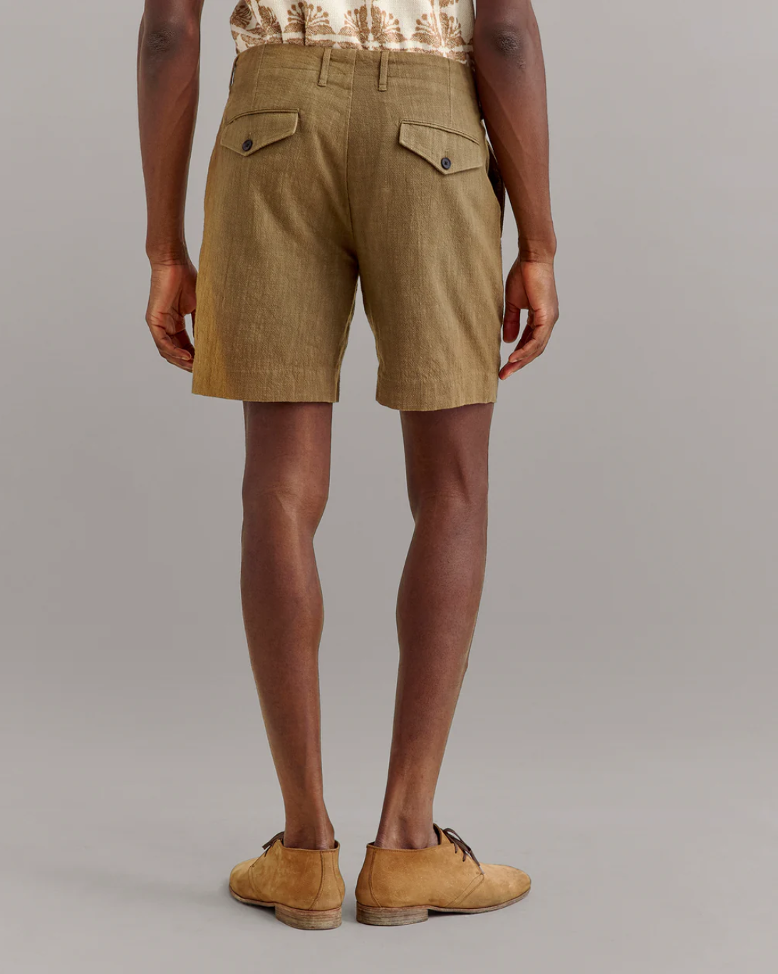Slub Cotton Moore Short | Moss Green
