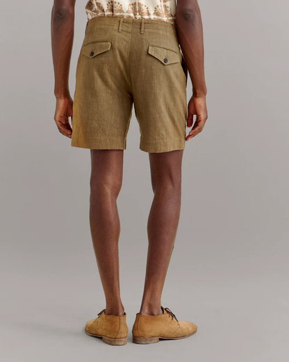 Slub Cotton Moore Short | Moss Green