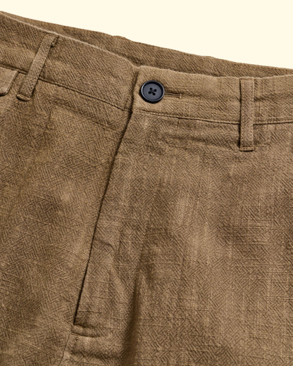 Slub Cotton Moore Short | Moss Green