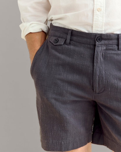 Slub Cotton Moore Short | Asphalt