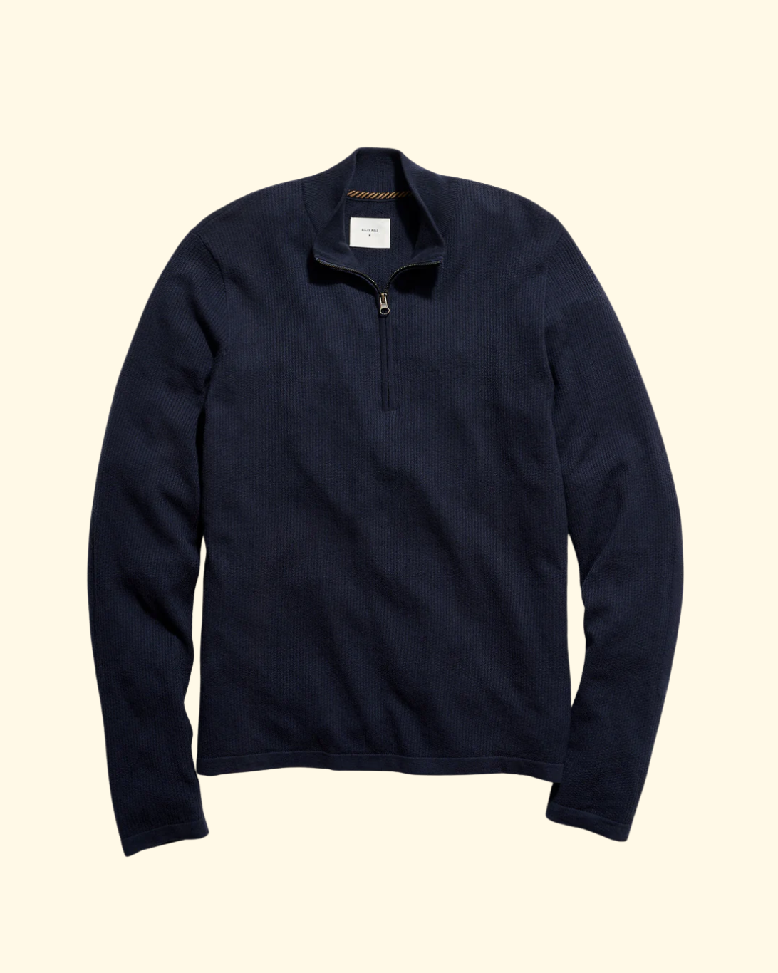 Textured Half Zip | Carbon Blue