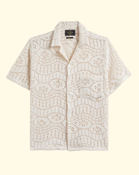 Eye Crochet Shirt | White