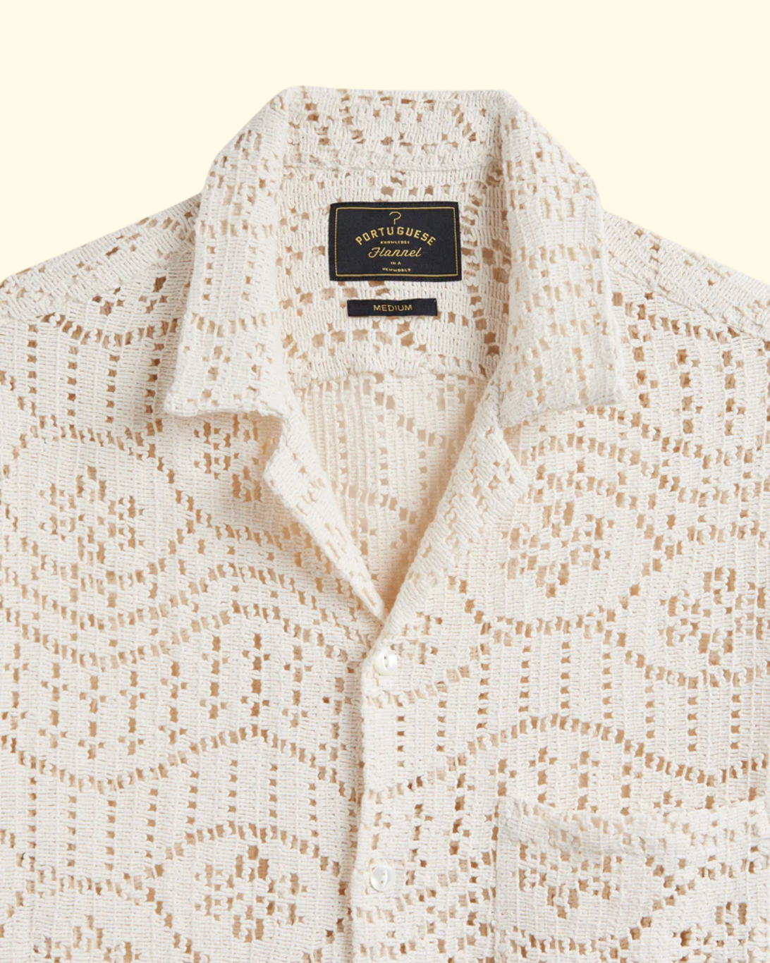 Eye Crochet Shirt | White