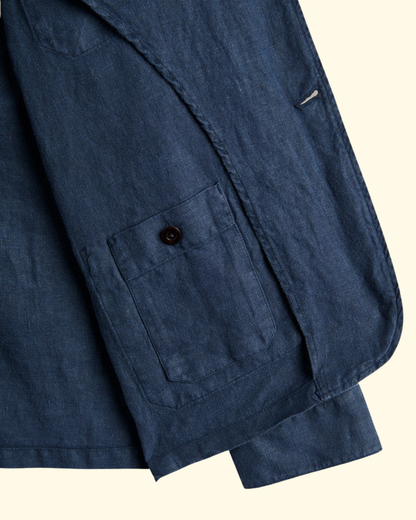 Labura Linen Jacket | Navy