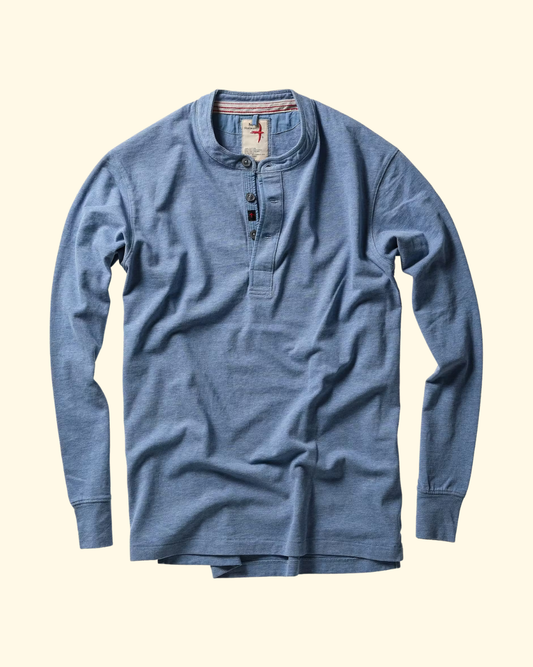 Ringspun Henley | French Blue Heather