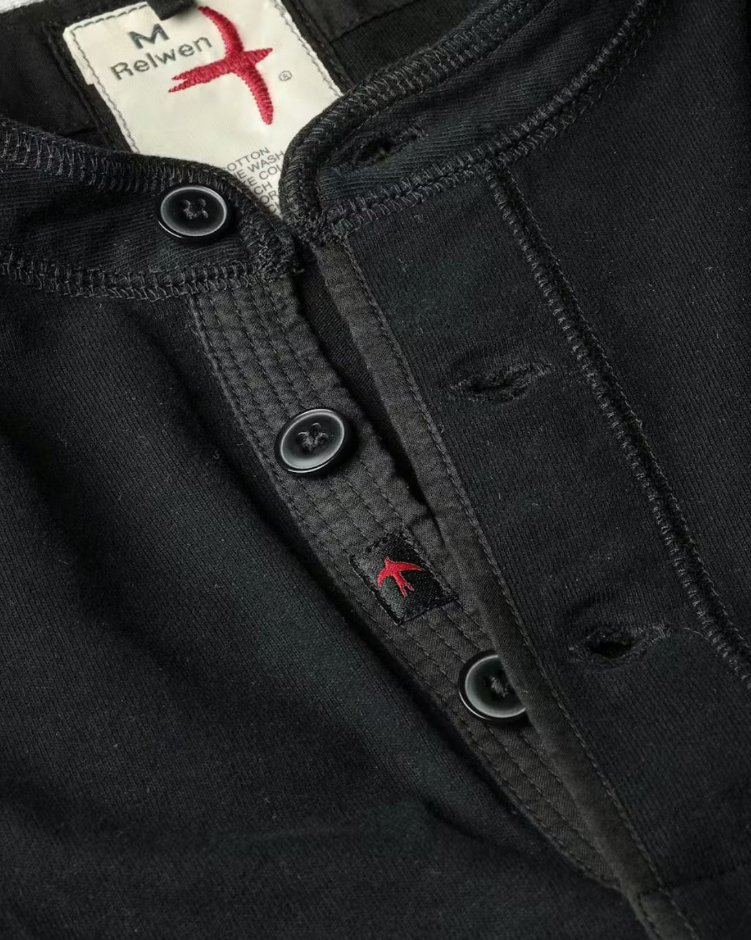 Ringspun Henley | Black