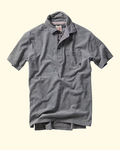 Fineline Jersey Polo | Grey & White