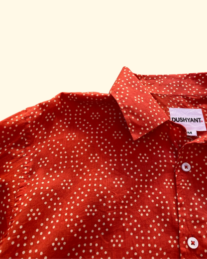 Don Small Circles Shirt | Red