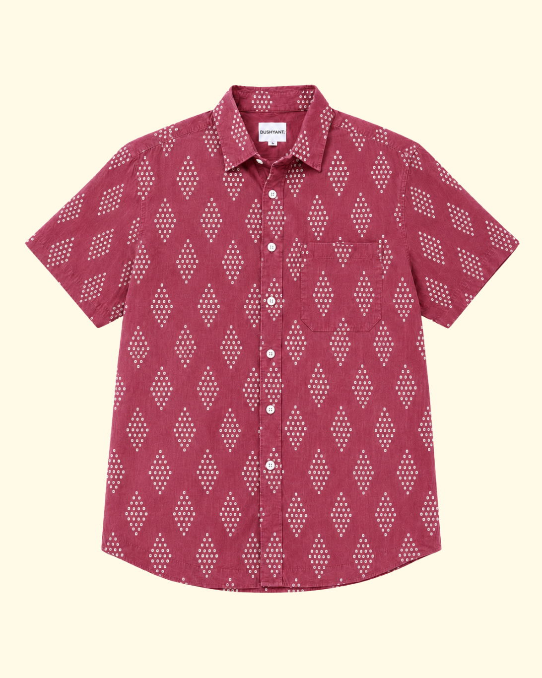 Don Diamond Shirt | White & Maroon