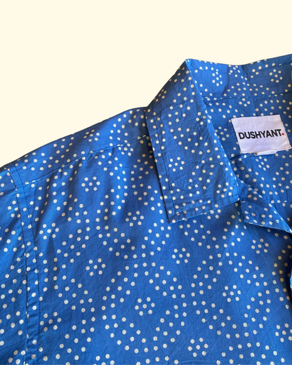 Don Small Circles Shirt | Blue