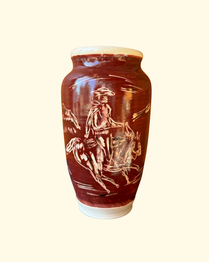 Red Wrangler Vase