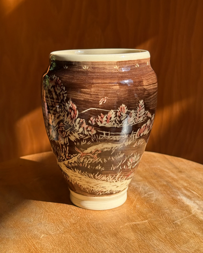 Duck Hunting Vase