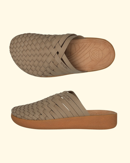 Colony Vegan Leather Sandal | Taupe/Tan