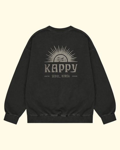 Sunny Wink Pigment Sweat Shirt | Charcoal