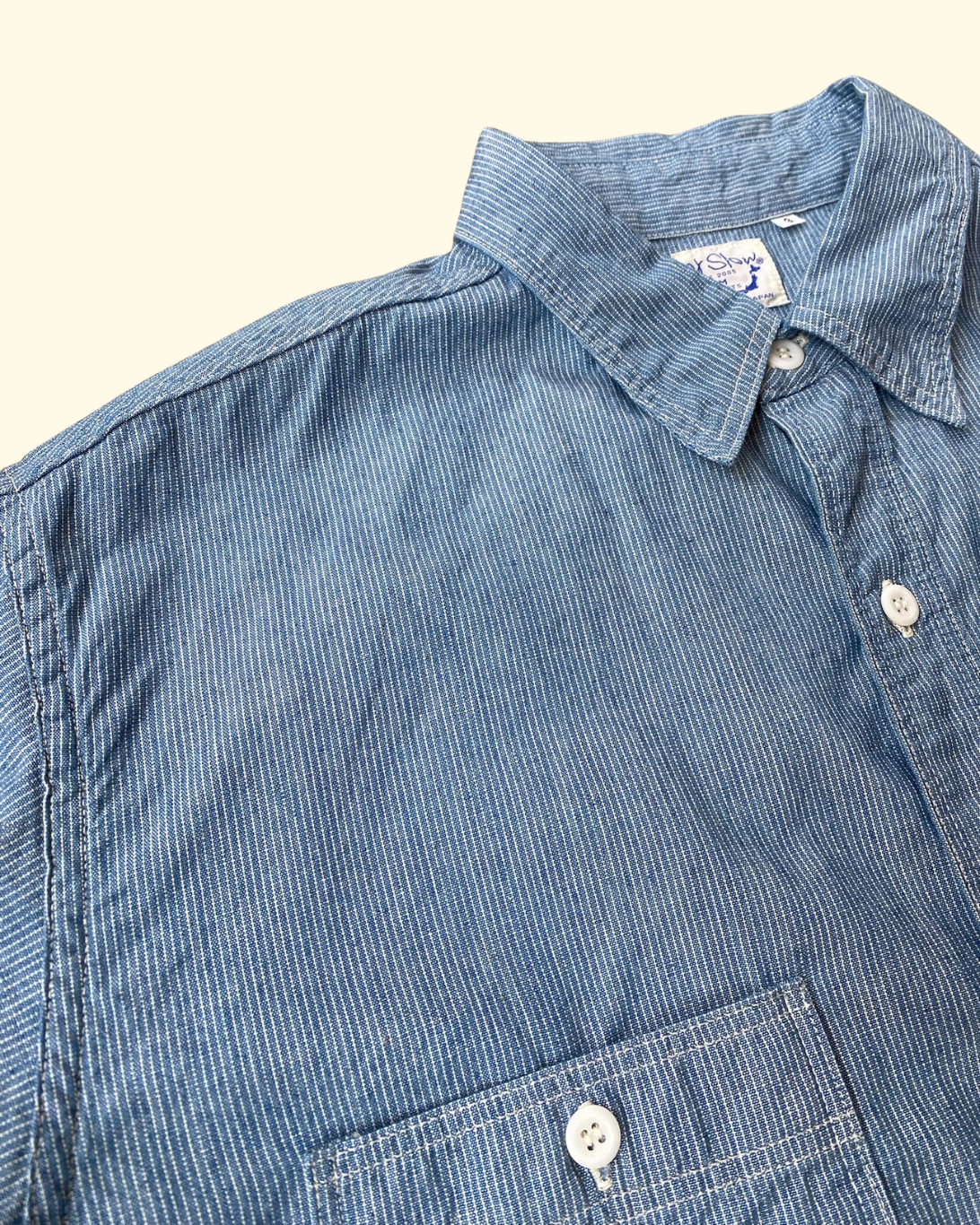 Stripe Chambray Work Shirt | Hickory