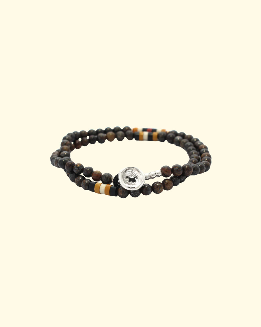 Stone Double Wrap Bracelet | Bronzite